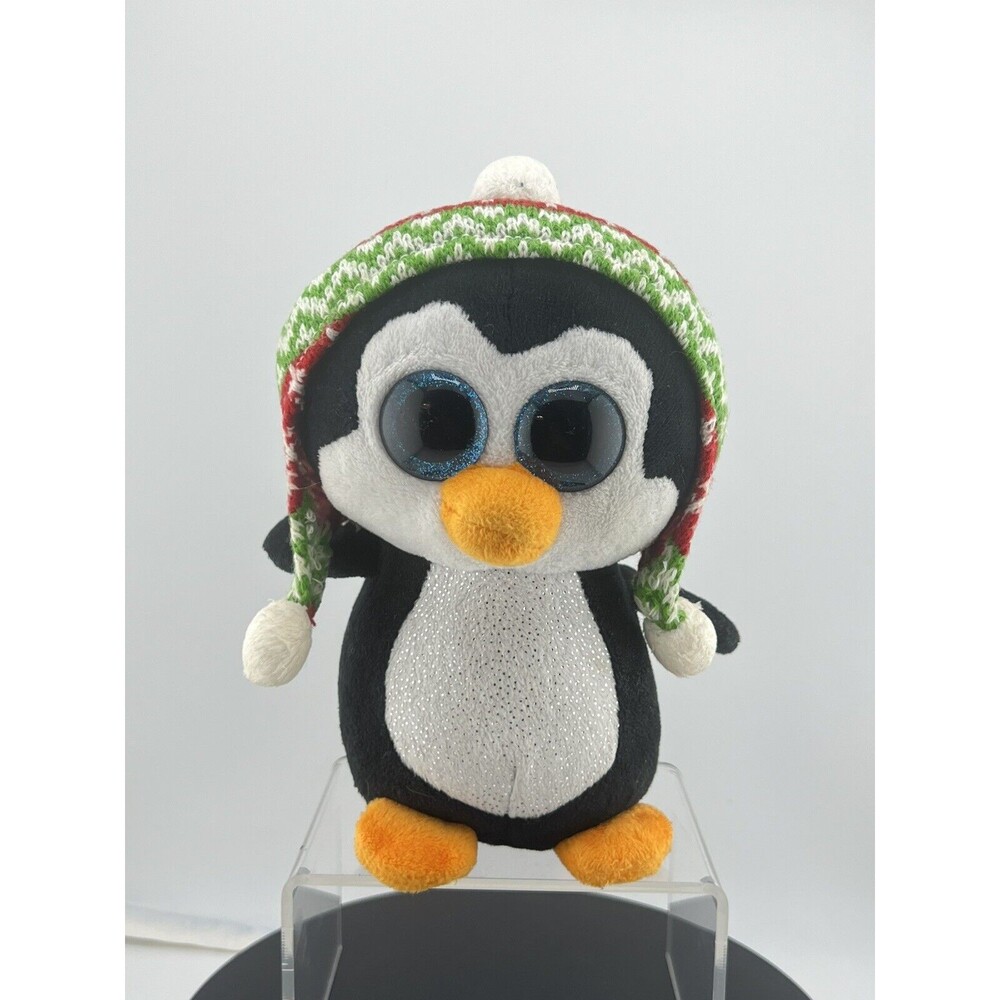TY Beanie Boos Penguin Plush Penelope Stuffed Animal Christmas Knit Hat
